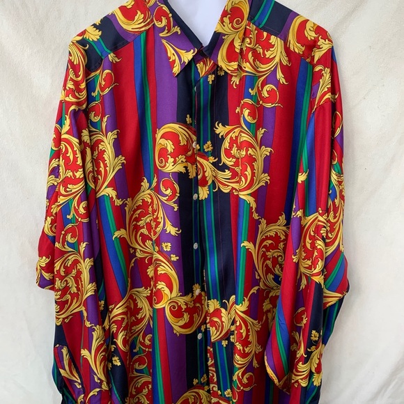 Vintage V2 By Versace Large Shirt - Picture 1 of 13